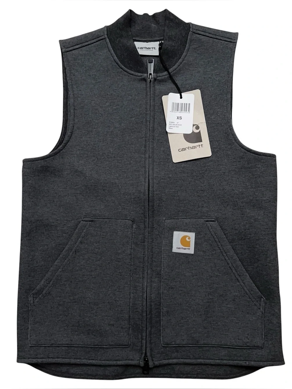 Carhartt Work In Progress WIP Light Lux Vest Mens Size XS Full-Zip Gray NEW